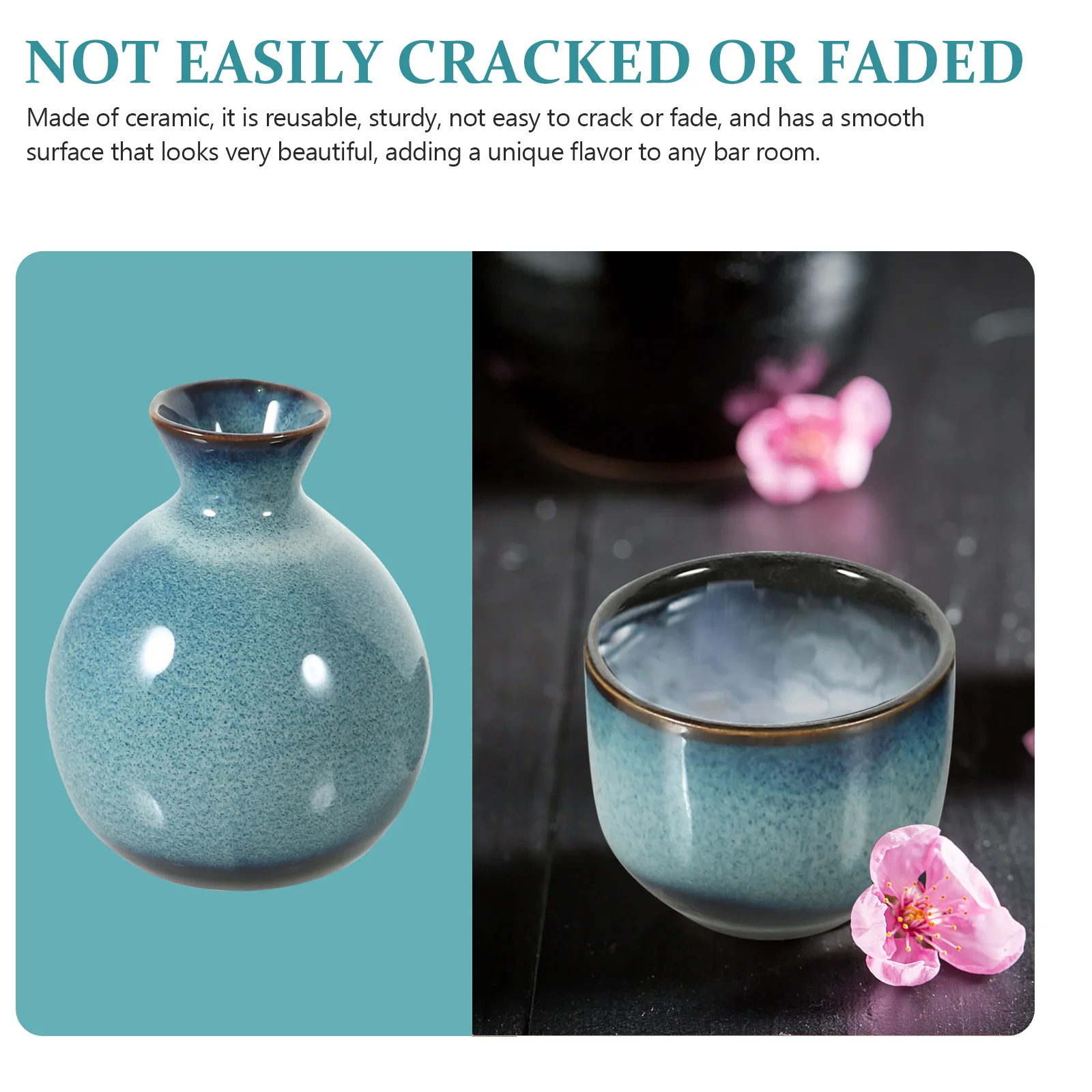 

Набор для саке: чайник и чашки, простые винные чашки, керамические принадлежности для саке, подходят для чайных домов, винтажный дизайн