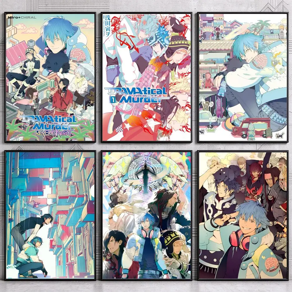 Cool Visual Novel D-DRAMAtical M-Murder Poster Wall Art Print Sticker for Bedroom Living Room Dorm Office Modern Home Decor Gift