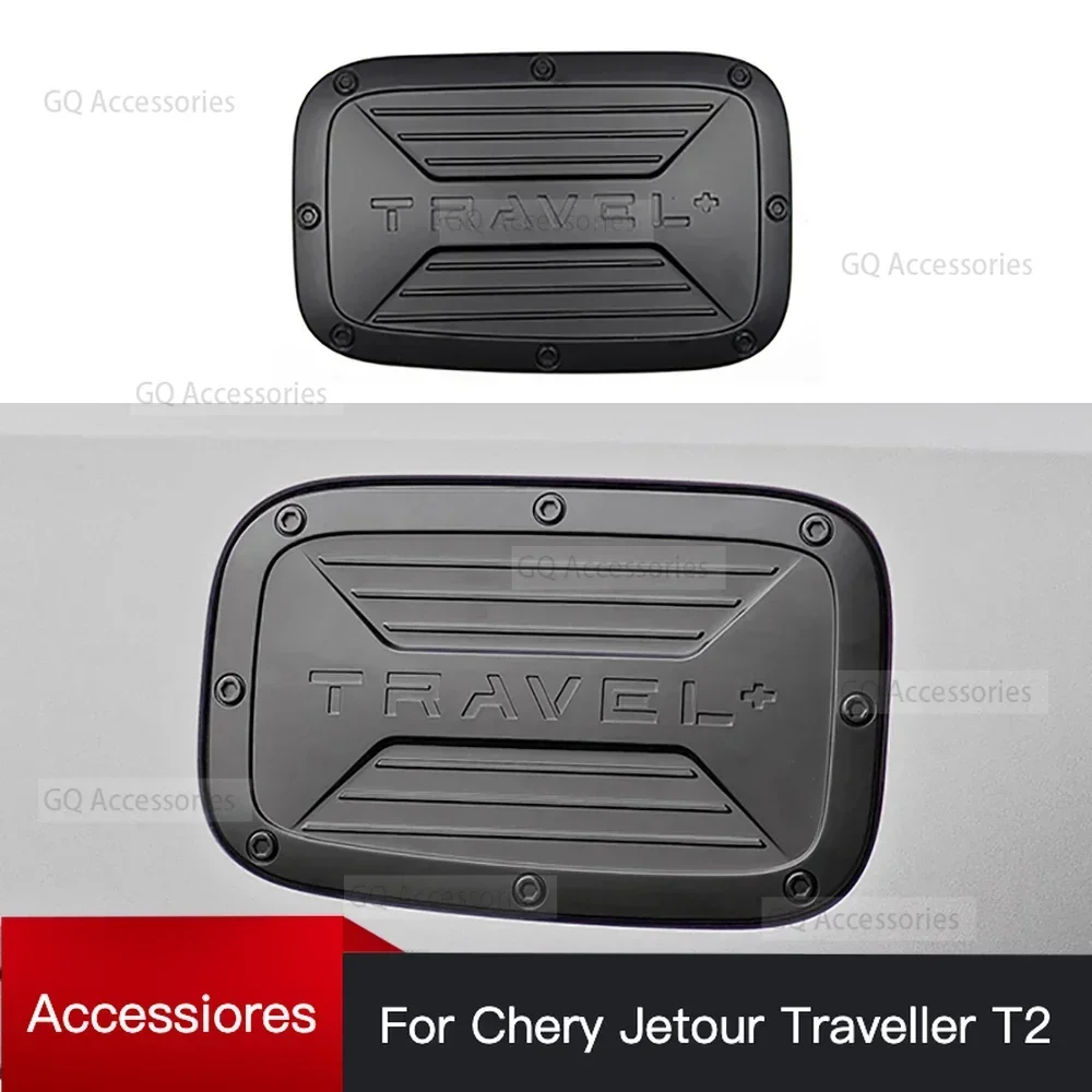 New！cherry Jetour Traveller 2023 2024 Jetour T2 Matte Black Fuel Tank Sticker Door Cover Protection Decoration