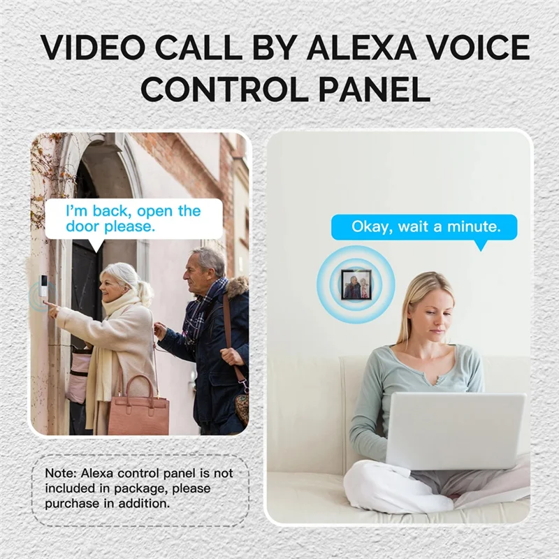 Tuya Smart Wifi Video Doorbell Camera With 2-Way Audio Intercom, Night Vision & Wireless Door Product Home Security Durable