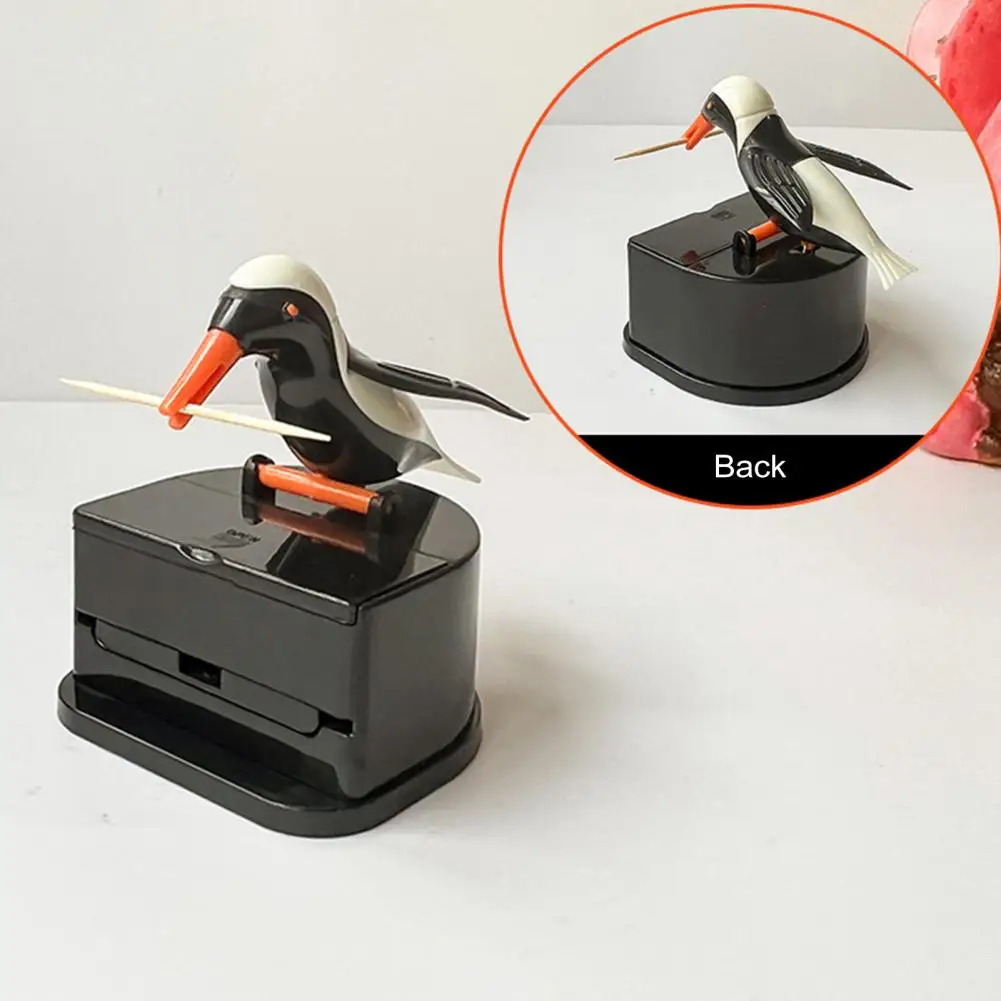 Press Woodpecker Toothpick Holders Container Home Restaurant Bird Toothpick Dispenser Desktop Automatic Toothpick Organizer