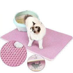 Waterproof Double EVA Non-slip Sand Basin Filter Cat Litter Pad Box Litter Mat Toilet Washable Bed Mat Clean Pad Matunder