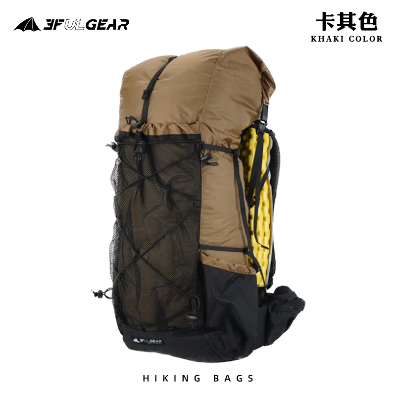 Ультралегкий модный рюкзак для кемпинга 3F UL GEAR 40 л + 16 л QIDIAN 2,0, Женская/Мужская спортивная водонепроницаемая нейлоновая дышащая сумка