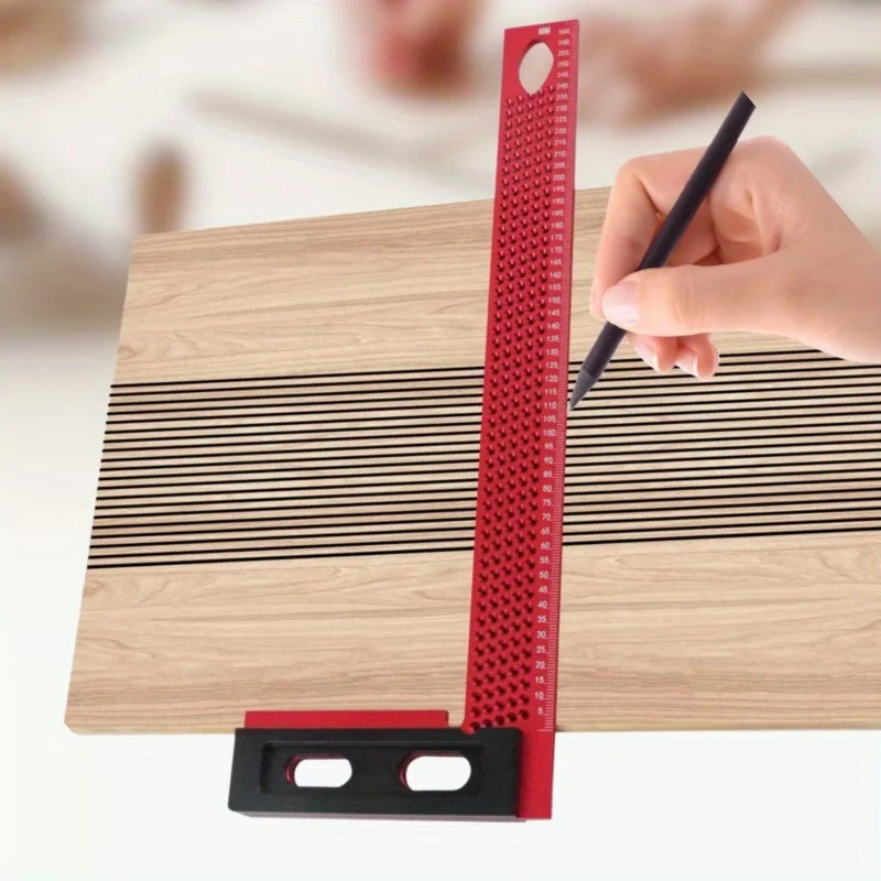 Прецизионная измерительная линейка из алюминиевого сплава 300 мм/200 мм, многоугольный транспортир для маркировки, L-квадратный инструмент, измерительная и разметочная линейка