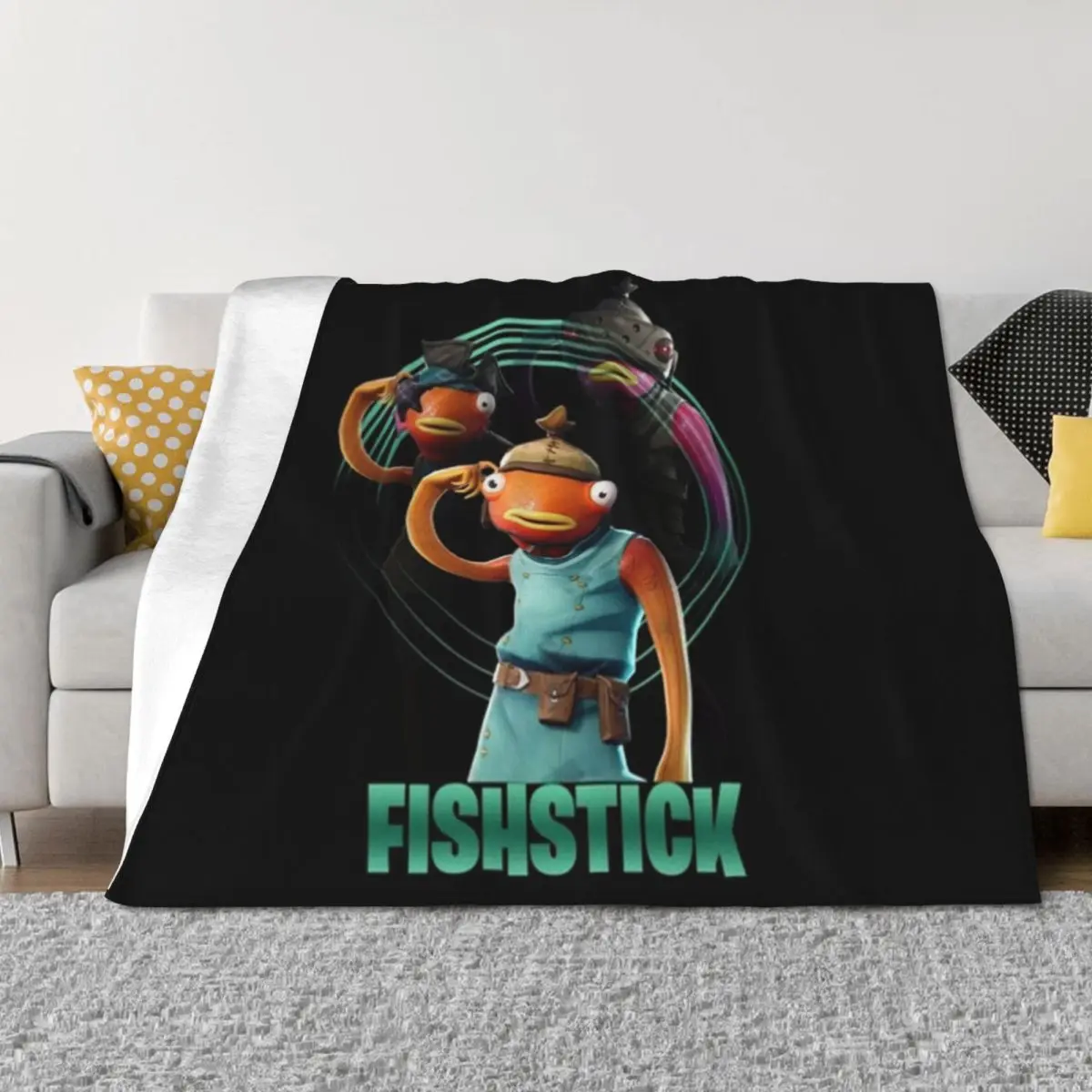 

Fishstick Posters Throw Blanket Picnic Sofa Throw Multi-Purpose christmas decoration Blankets
