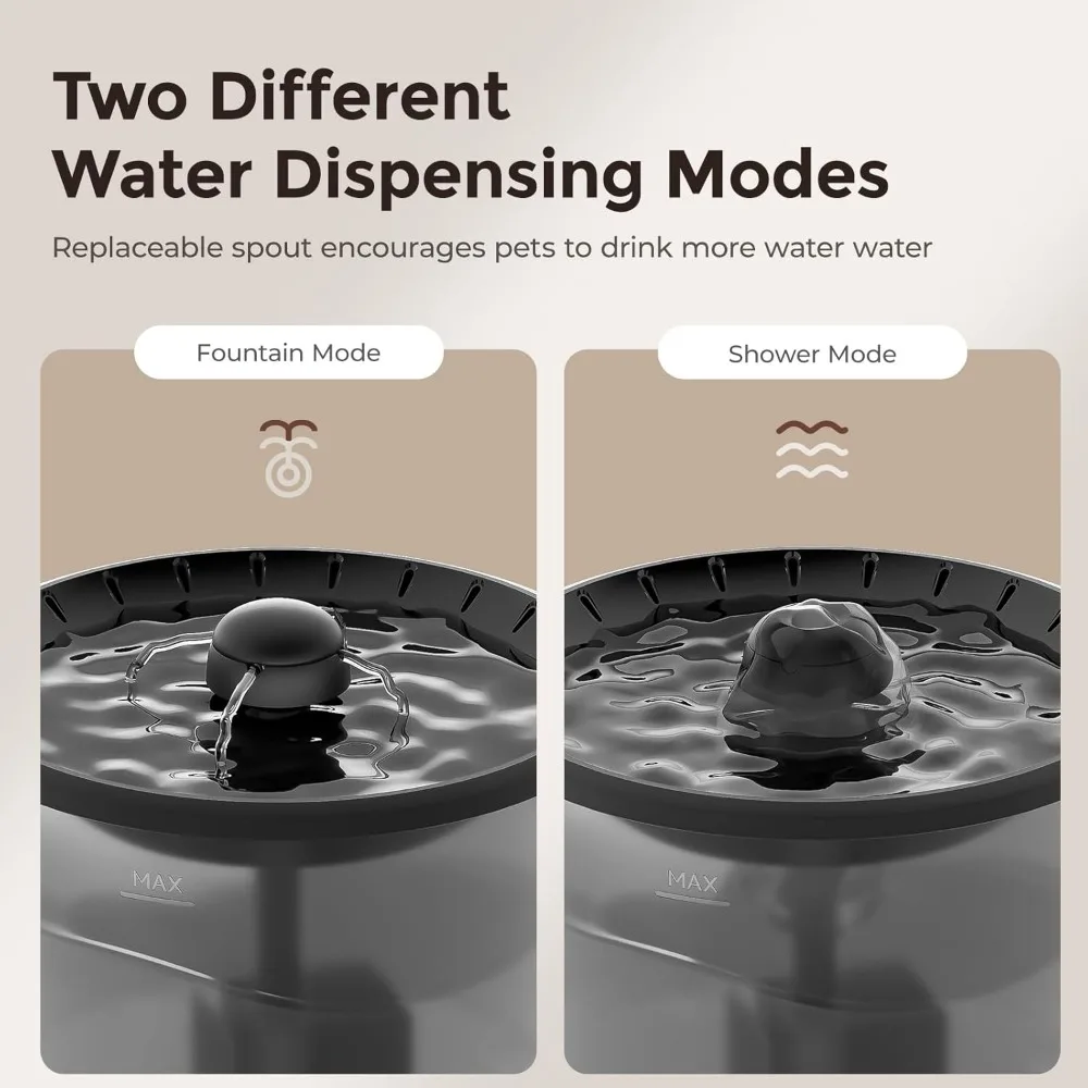 Automatic Cat Feeder and Water Dispenser Combo with WiFi App Control, Timed Feeding, Filtration System for Small Pets