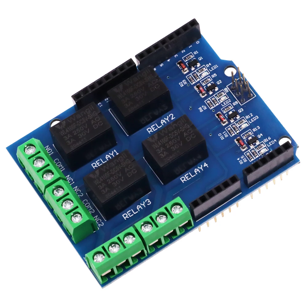 5V 4 Channel Relay Shield Module for Arduino UNO R3 ARM PIC AVR DSP Electronic 4 Way Four Channel Relay Control Expansion Board