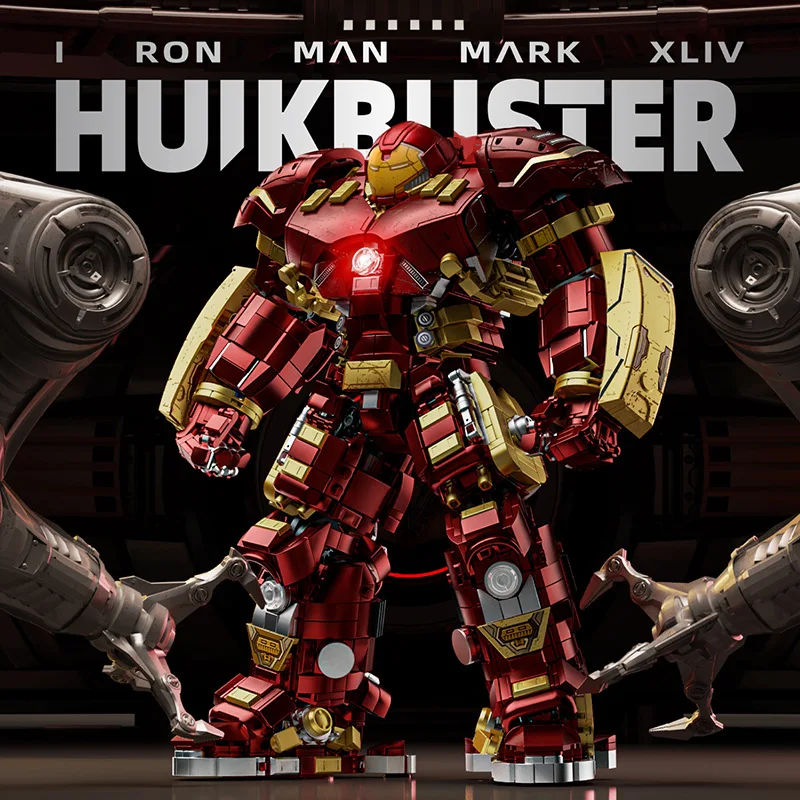 

In Stock Hulkbuster Semi-Mechanical Technical Robot Mecha Mk44 Bricks Abs Plastic Construction Kit For Adults Kids Toys Gift Set