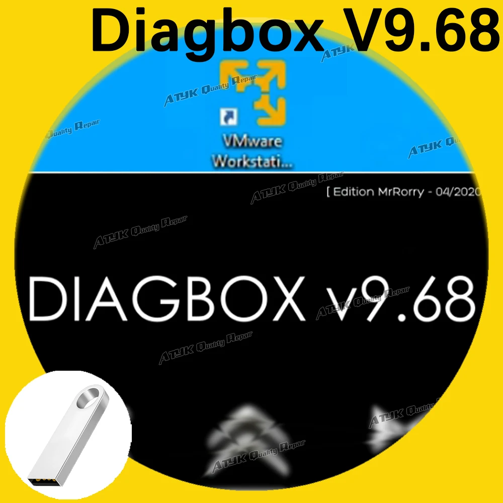 PP2000 software Diagbox 9.68 Virtual Machine Version inspection tools auto repair diagbox 968 VM diagnostics for cars Scanning