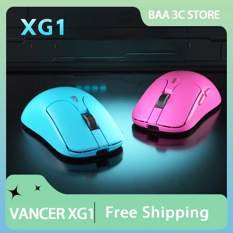 Vancer Xg1 Groove Wireless Mouse Tri Mode Paw3395 Dual 8k Polling Rate Custom Lightweight Esport Gaming Mouse Pc Accessories