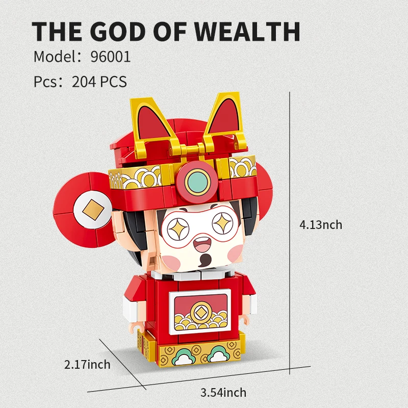 

Национальный тренд, креативные украшения из строительных блоков: трехмерная модель счастливой свиньи, детская сборная игрушка.