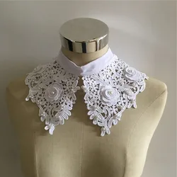 1pc Removable Blouse shirts Doll Collar fake collars apparel fabrics sewing accessories 3D supplies embroidered appliques pearls