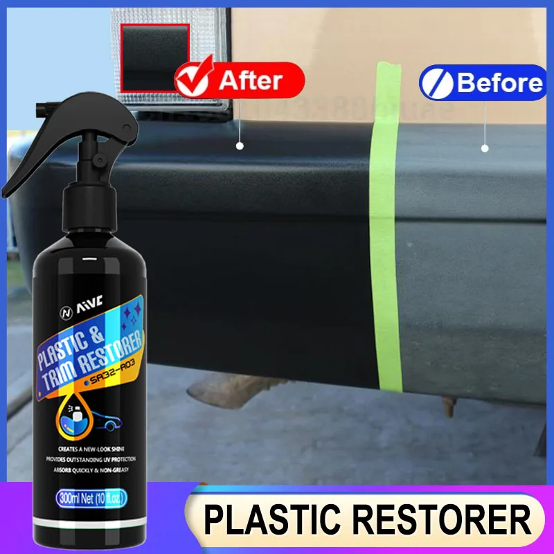 Plastic Restorer Back To Black Gloss Car Cleaning Products Auto Polish Coating Car Detailing Renovator Shiny And Darker！