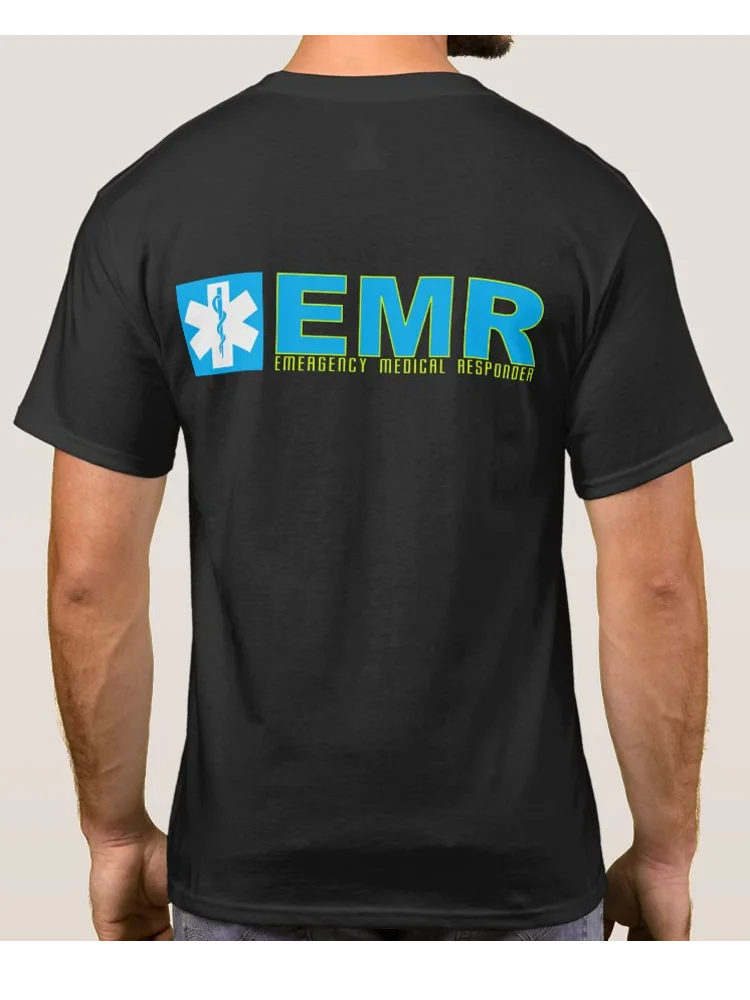 Star of Life EMR Medical Responder Paramedics Duty Wear T Shirt. High Quality Cotton, Breathable Top, Loose Casual T-shirt S-3XL