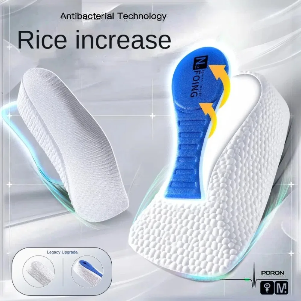 

Memory Foam Height Increase Insoles Flat Feet Arch Support Orthopedic Insoles Light Soft Invisible Heel Shoe Pads