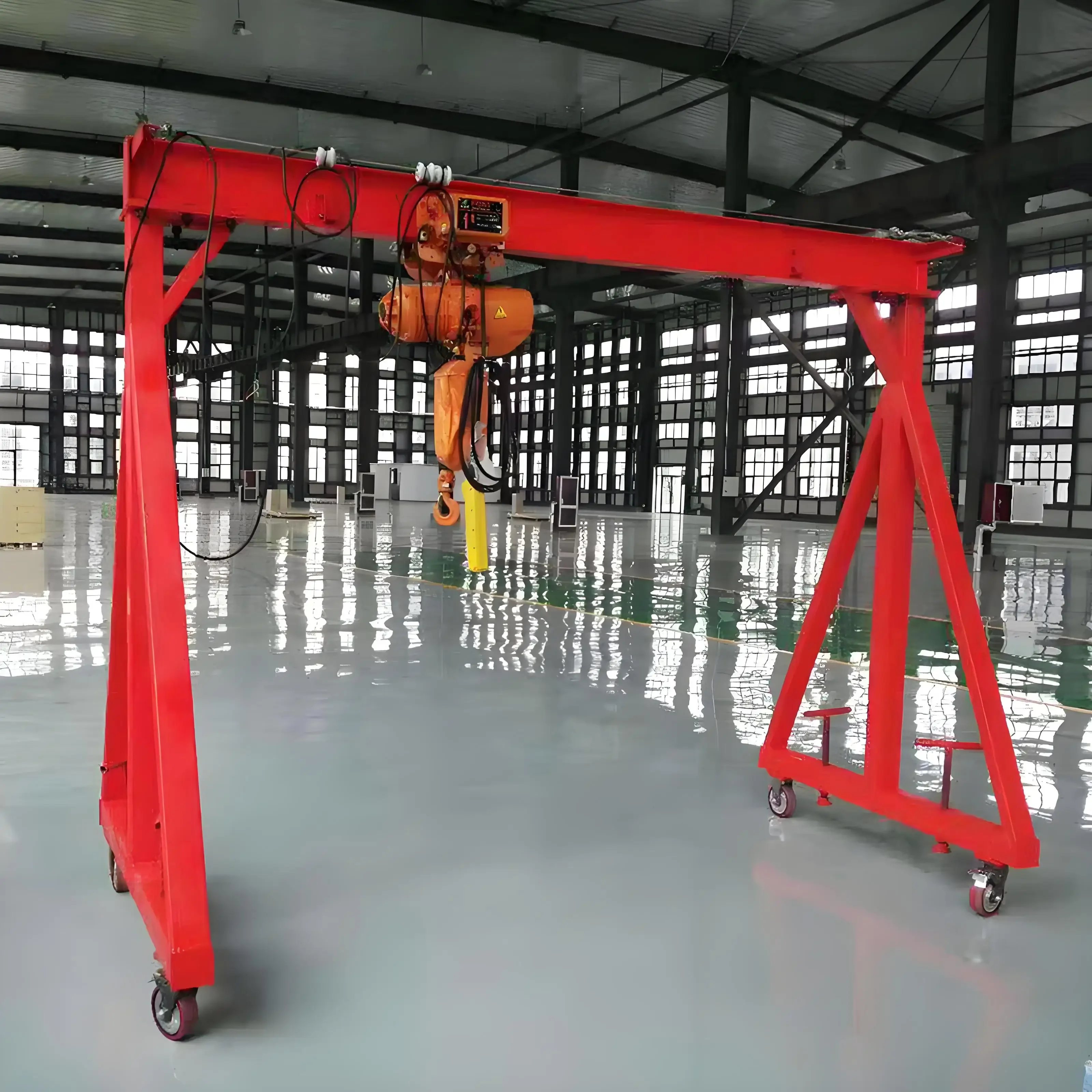 Henan Factory Small Gantry Crane Mini Portable Gantry Crane Single-Girder Gantry Crane 1ton for Sale