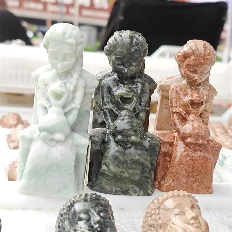 

Натуральный кварц, нефрит, мультяшная резьба, кристалл, любовь, исцеление, фэншуй, драгоценные камни, украшение для дома, праздничный подарок, 1 шт.