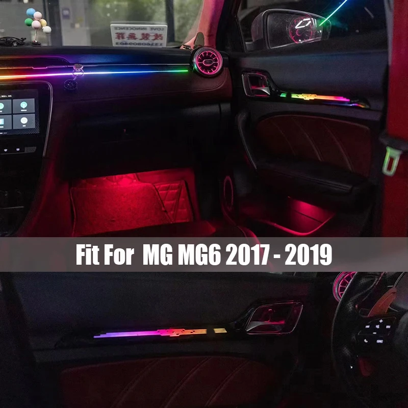 Ambient Light Suitable for MG MG6 2017 2018 2019 Turbine Air Outlet Magic Color Applet Key Control 64 Colors