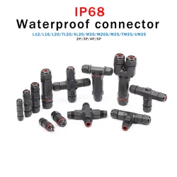 IP68 Waterproof Connector LED Light Cable Electrical Connector Box 2/3/4/5P For Electrical Junction Box Outdoor Wire Connector