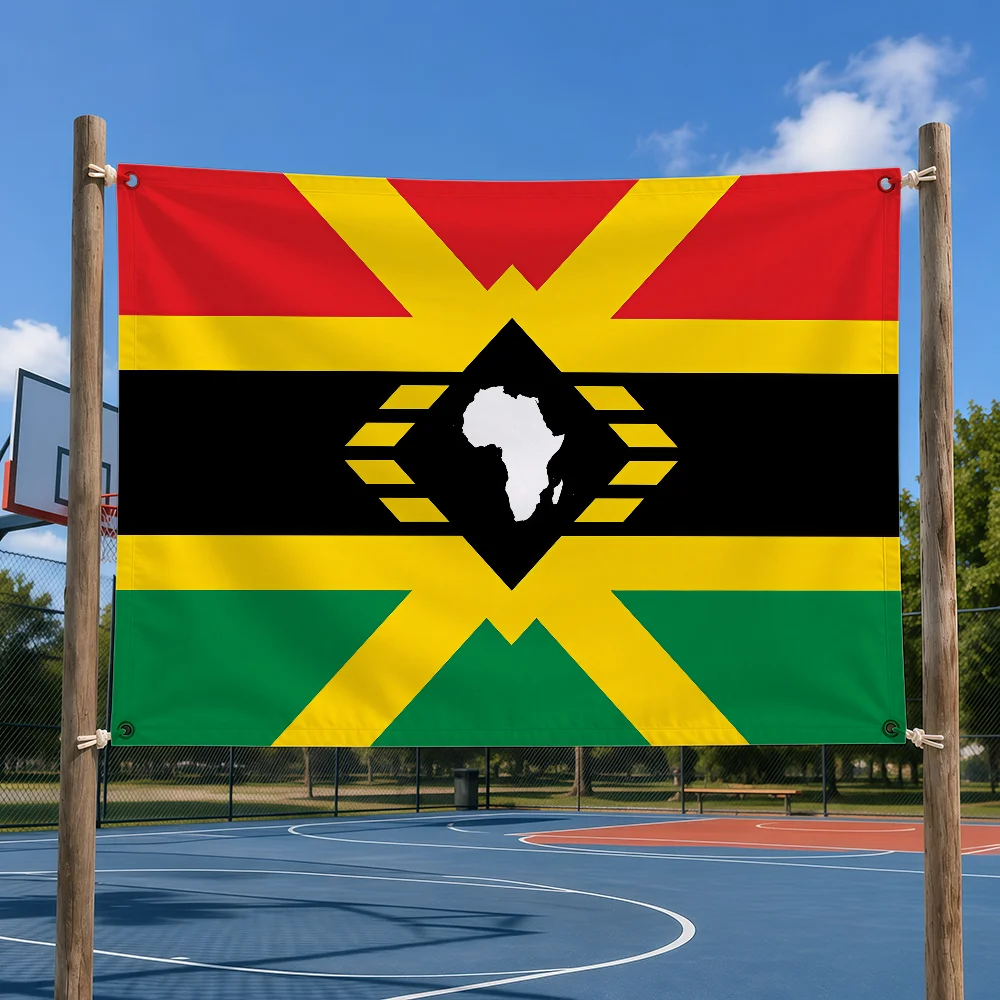 UNIA Pan-African Black Liberation Flag Tapestry Outdoor Decor Flag Decorative Home Objects Barber Shop Decoration Garage Hang