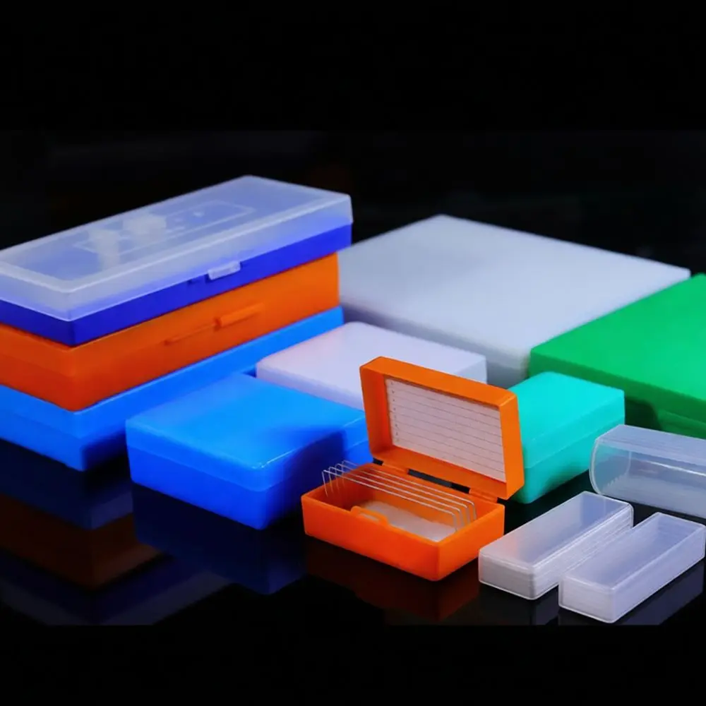 Microscope Slide Holder Storage Box Laboratory Pathology Specimen Case Organizer Secure Buckle For Science Lab Experiments - view 4