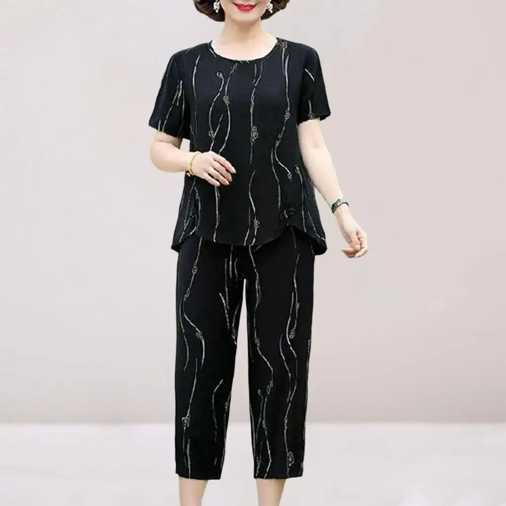 2023 Summer Women's Trousers Suit Pastoral Fashion Loose Short Sleeve Two Piece Suit Striped Cotton Linen Wild T-shirt Pant Sets