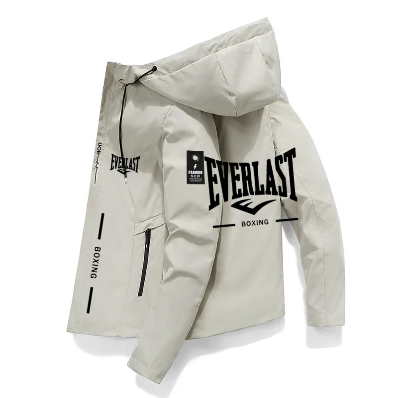 

EVERLAST BOXING Spring and Autumn New Men's Brand Windproof Jacket, Casual High Quality Hooded Baseball Outdoor Sports Jacket