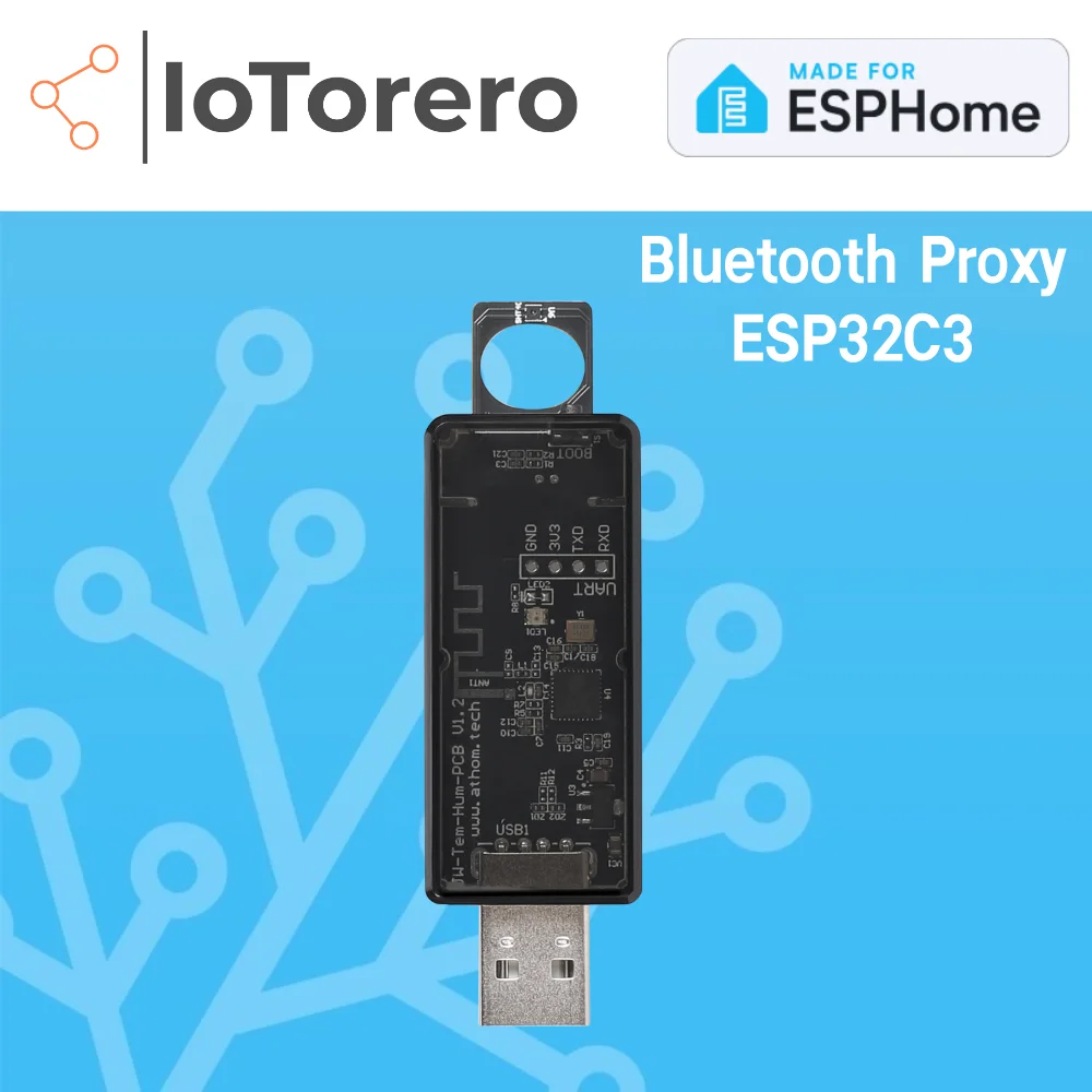 IoTorero Made For ESPHome Temperature and Humidity Sensor ESP32C3 Works With Home Assistant