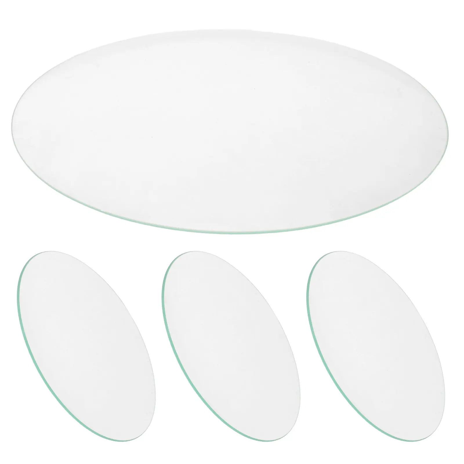 4Pcs Glass Grinding Pigment Palettes 6x6in Flat Surface Mineral Pigment Grinder Plates for DIY Oil Painting Watercolor Tempera