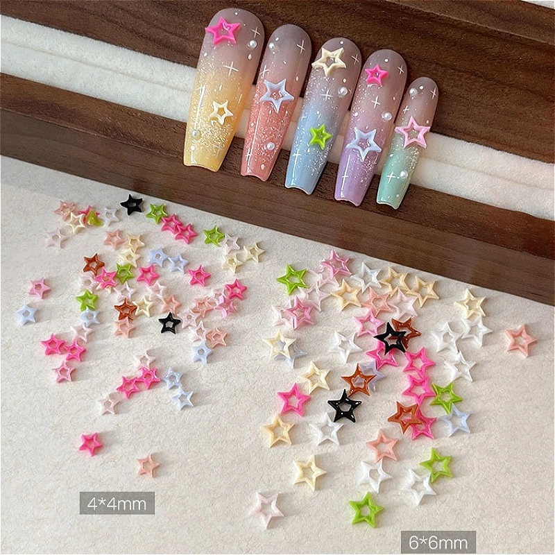 Cute Colored Hollow Pentagram  - Resin Glitter Pack review and price