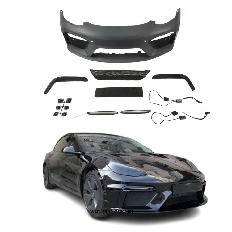 

High Quality for GT4 Style Front Bumper Grille Daytime Running Lights Perfect Fit for Model 3 Upgrade Body Kits for New