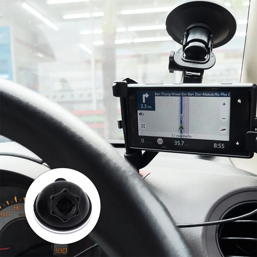 

Universal Dash Cam Mount Suction Cup Holder Black Car Interior Accessory Stable 360 Rotation Durable Plastic Wide Compatibility