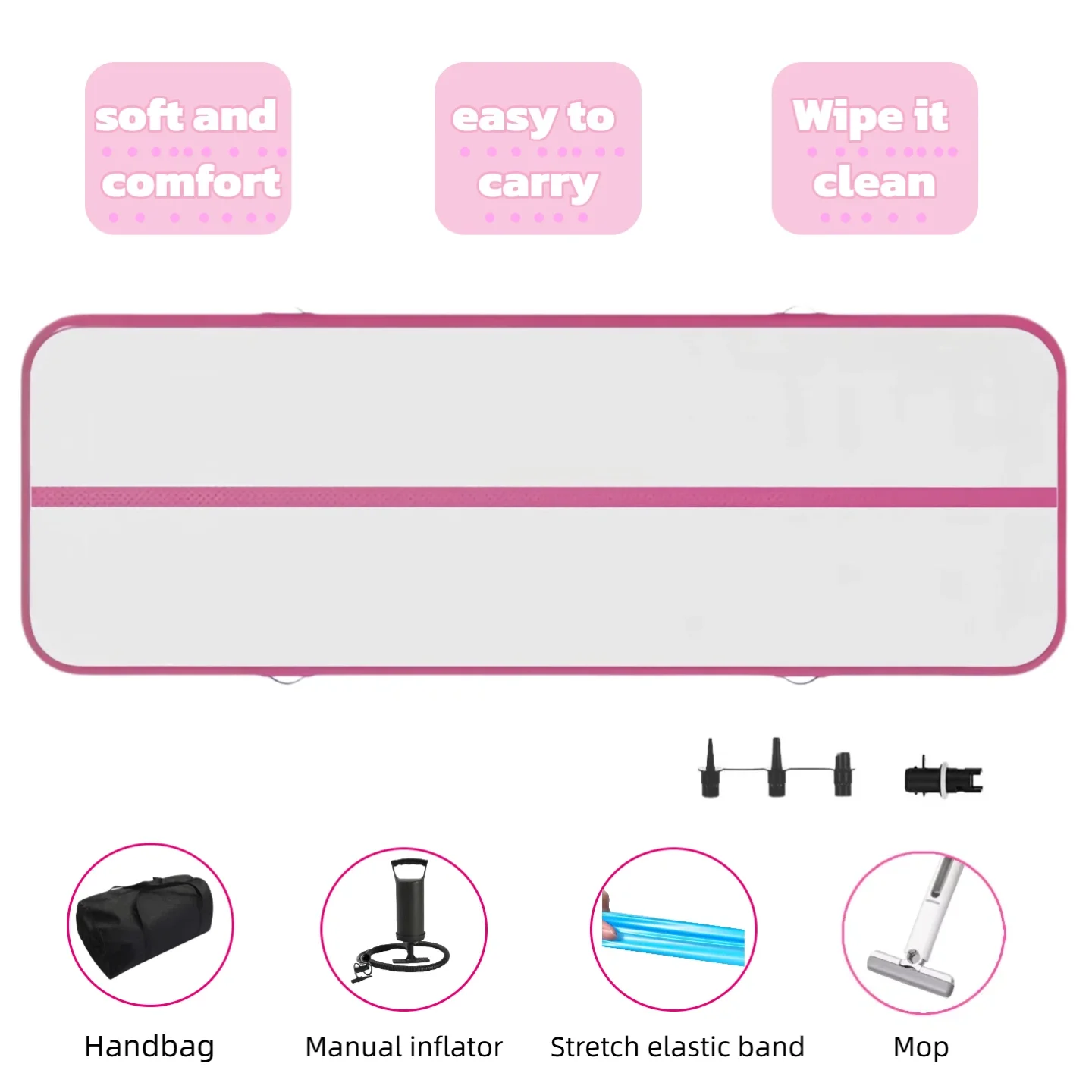 Inflatable Gymnastics Mat, Wire Drawing air Cushion, Outdoor Folding, Easy-to-carry Inflatable Mattress