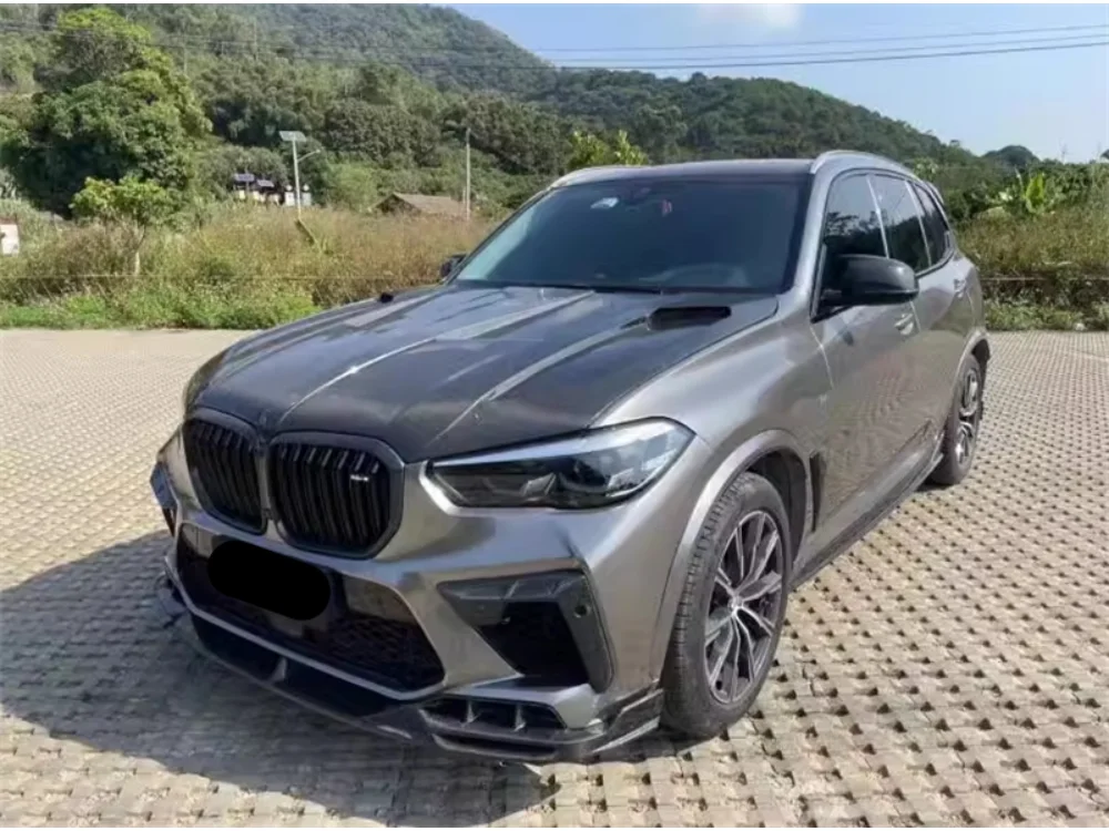 Suitable for BMW X5M F95 Upgraded LD Style Carbon Fiber Body Kit, Front Lip Rear Diffuser Side Skirts Rear Spoiler Front Grille