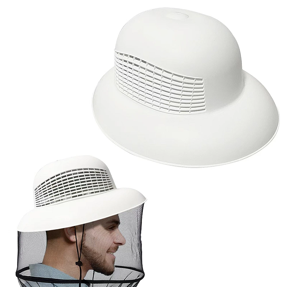 50 Pieces Plastic Beekeeping Helmet Hats Ventilated Design Breathable Bee Protective Hat Beekeeping Essential Supplies