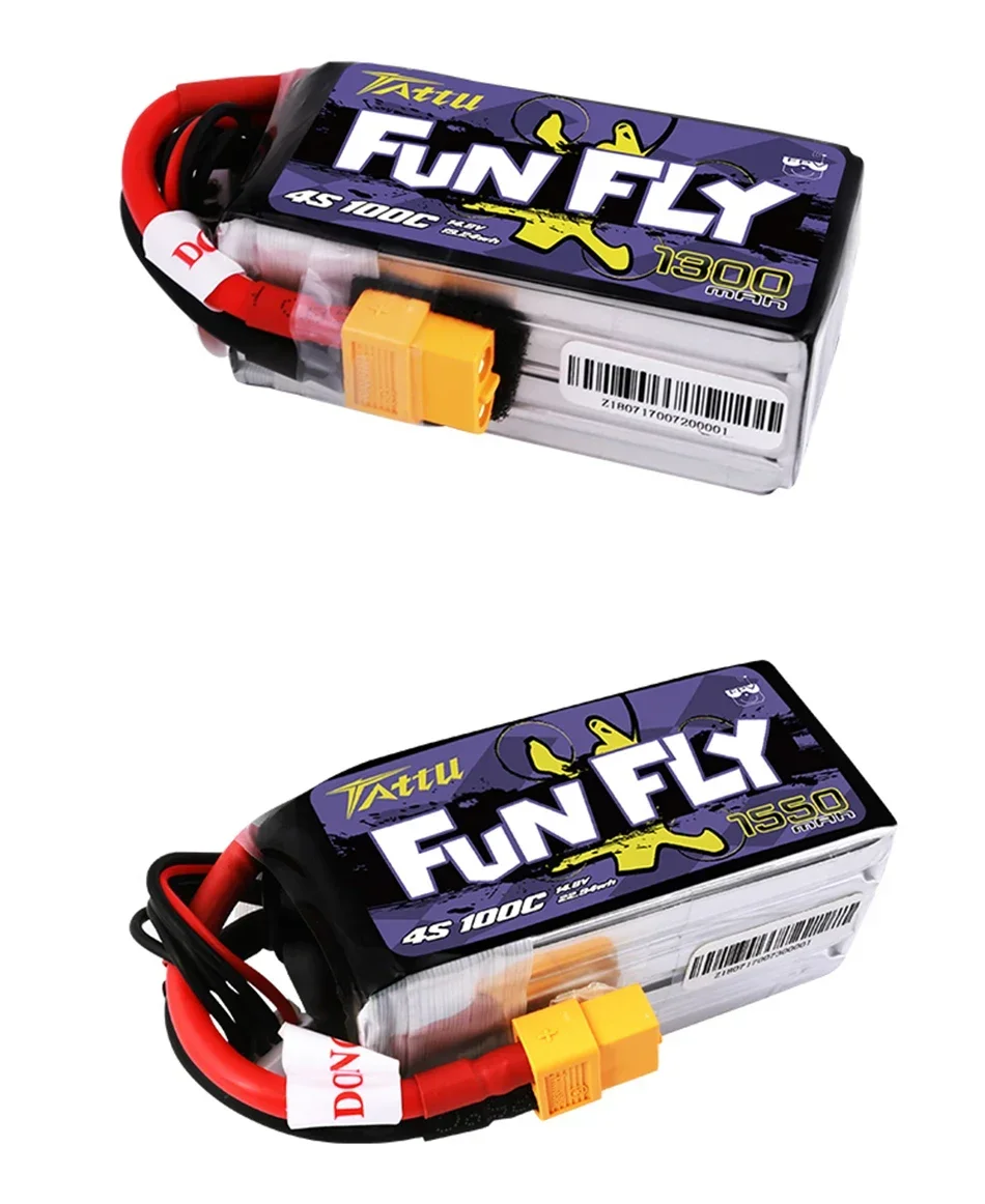 TATTU FUNFLY 1550mAh 4S 14.8V 100C bateria Lipo XT60 wtyczka do dron FPV