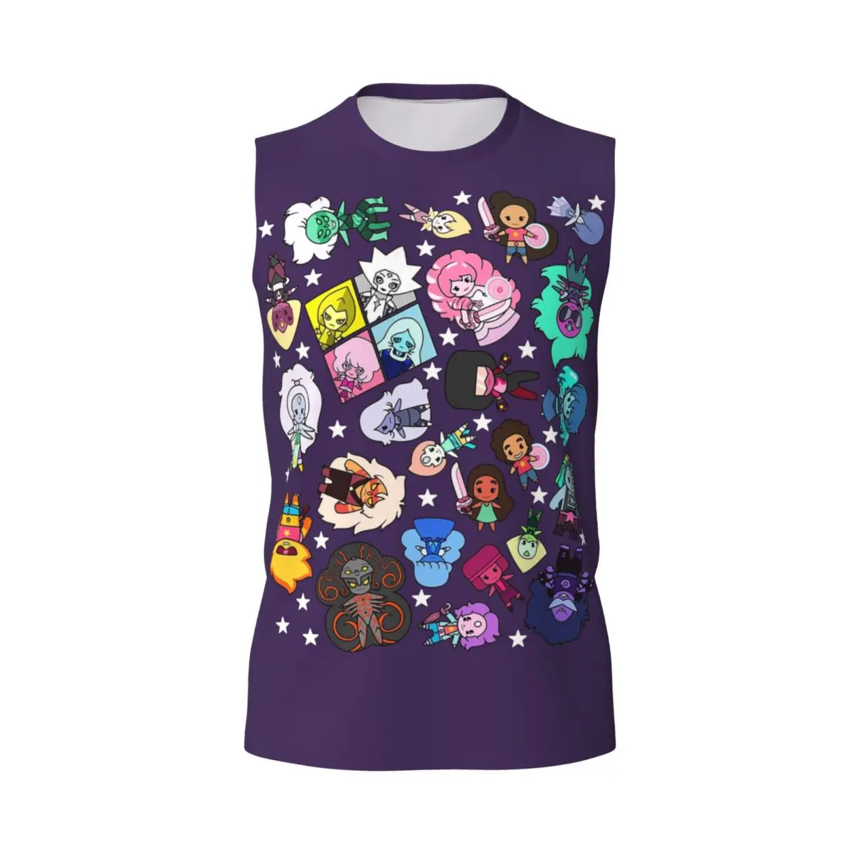 Crystal Gems Steven Universe Men Printed Sleeveless T-shirt Casual Hip Hop Street Style Beach Holiday Tank Tops