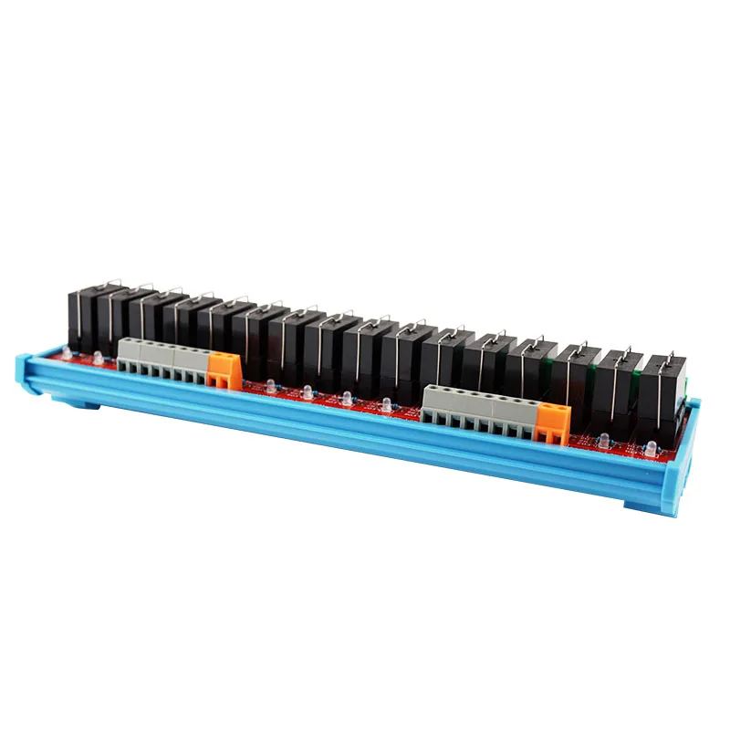 

16 Channel 1NO 1NC 5 Pin Relay Module 16A DC 24V JQX-115F Compatible with NPN/PNP for PLC