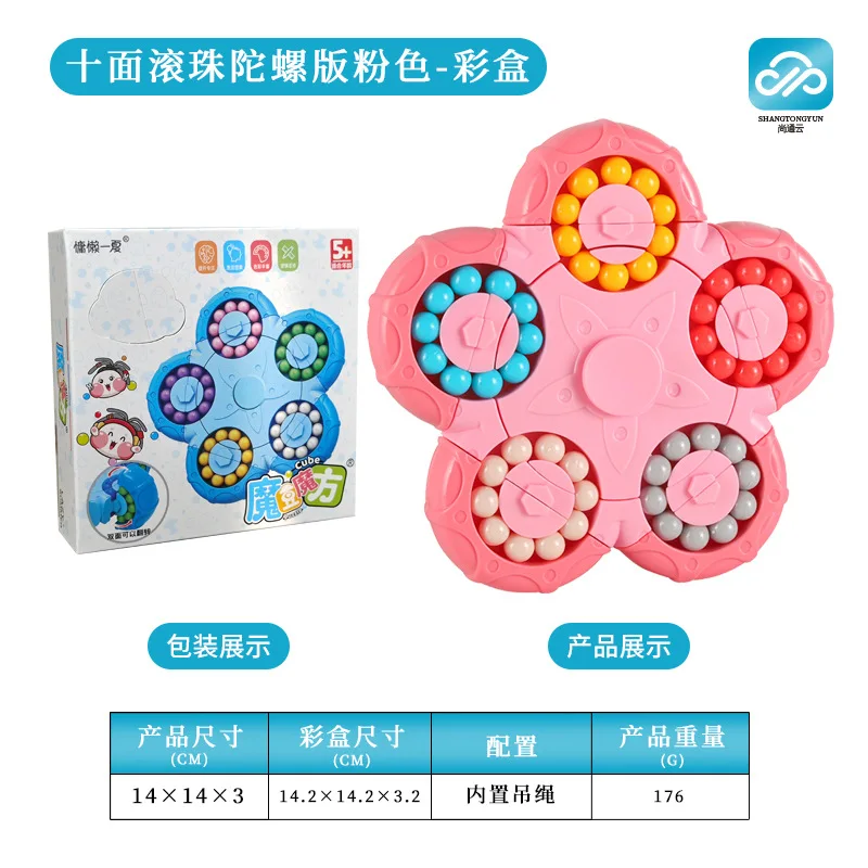 Cube Magique Rotatif Intelligence Doigt Disque Magique Spinner Doigt Jeu de Résolution de Problèmes pour Enfants Jouet Anti-Stress