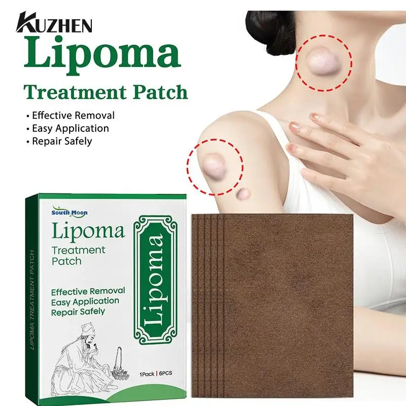 6Pcs Anti-Swelling Lipoma Removal Patch Organic Lymphatic Drainage Detox Effective Painless Treatment Breast Lymph Nodes Patch