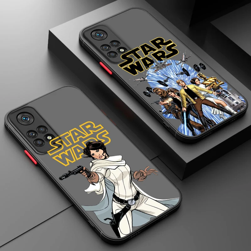 Disney Star Wars Jedi Phone Case For Redmi Note 12 11 10 9 8 Pro Plus S T 5G Matte Frosted Translucent Cover