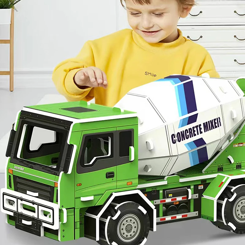 【BS】3D-Papierpuzzle für Kinder, Modellbauhaus zum Selbermachen, Früherziehung und Lernspielzeug zum Zusammenbauen