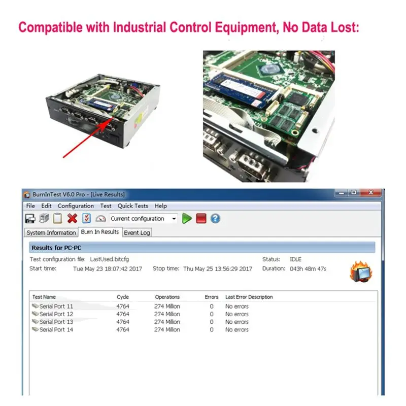 A40Z-Mini Pcie 4 Ports RS422 RS485 Db9 Com Half Size Mini PCI Express Serial Port Industrial I/O Controller Card