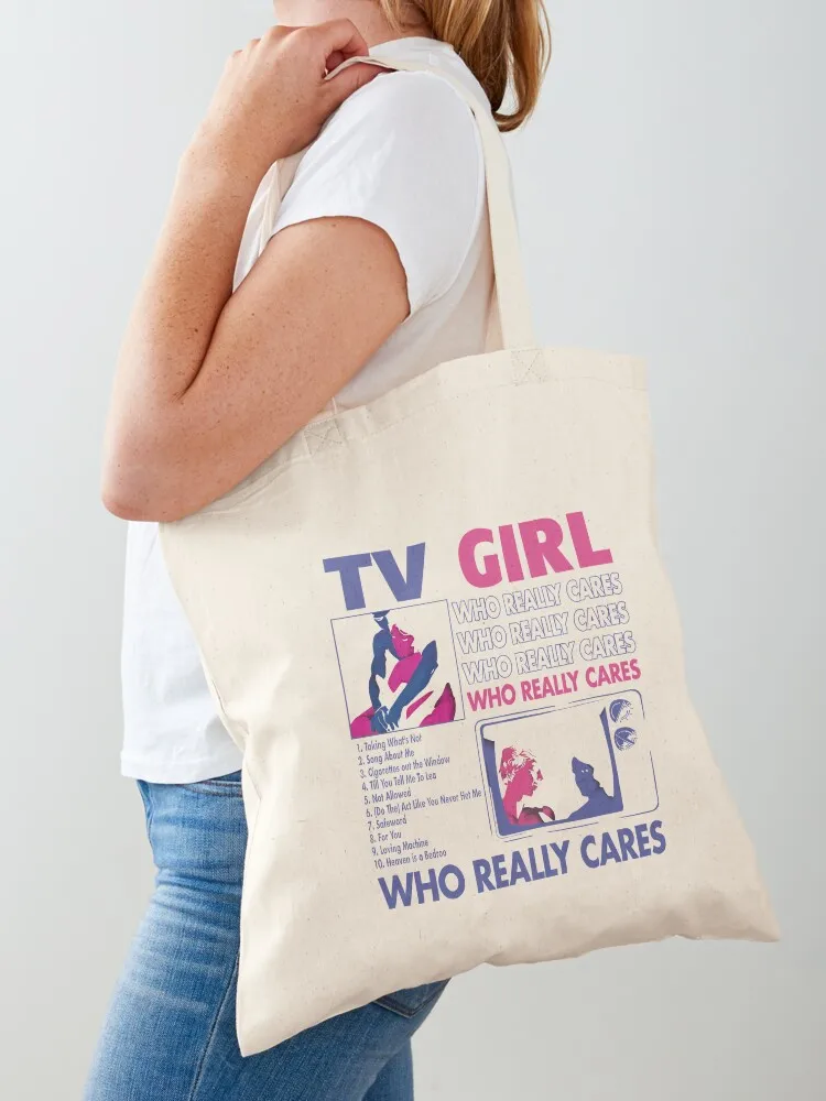 

TV Girl Who Really Cares Tote Bag tote bag woman hand bags Canvas shoulder bag tote bags aesthetic
