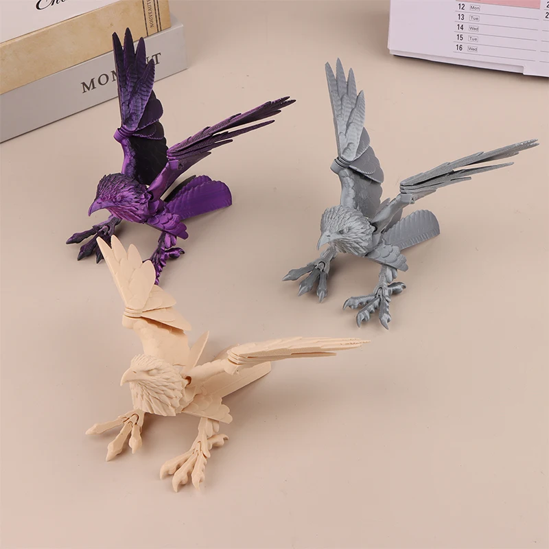 3D พิมพ์ Eagle Movable Wings รุ่นเดสก์ท็อปเครื่องประดับตกแต่งบ้าน Fidget ของขวัญของเล่นสําหรับผู้ใหญ่