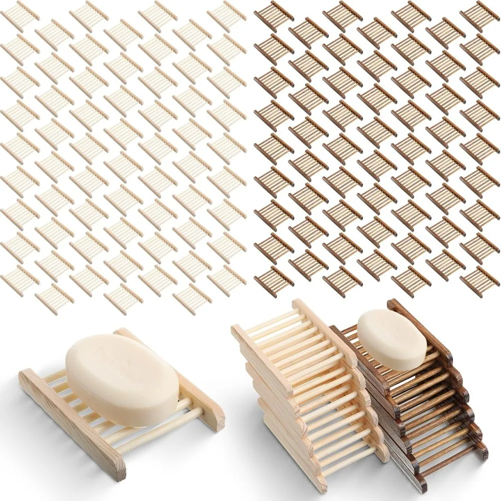 

Wooden Soap Holder Handmade Bathtub Shower (120 Pieces), Soap Box