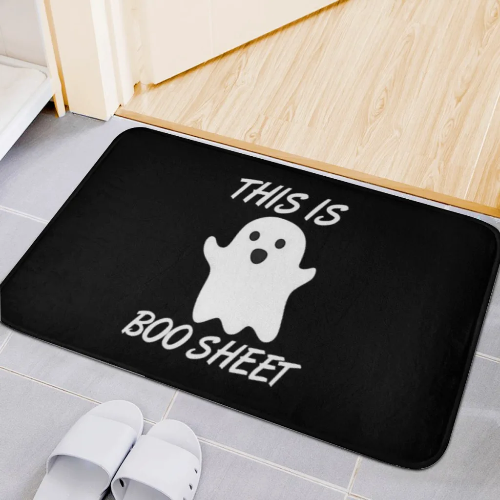 

This Is Boo Sheet Living Room Rug Carpet Flannel Slip Mat Decor Aesthetic