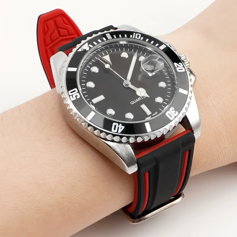 22mm Silicone Strap for Huawei Watch GT 2/3/4/5 46mm Sport Striped Replacement Watch Band for Samsung Gear S3 Classic/Frontier