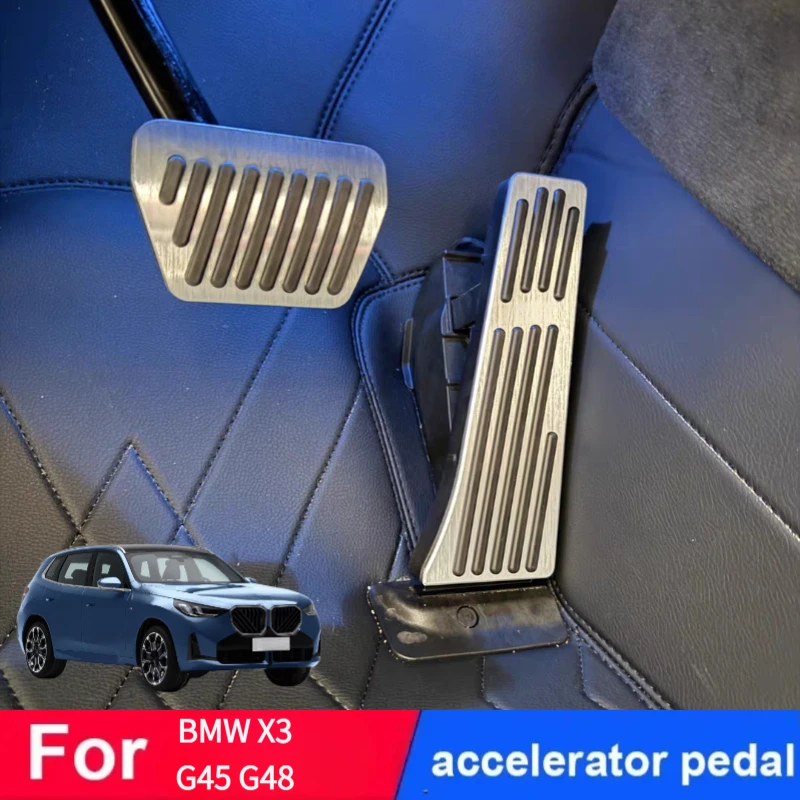 

For BMW X3 G45 G48 2024 2025 2026 Car Accelerator Brake Pedal Cover Anti Slip Pedal Interior Decoration Accessories