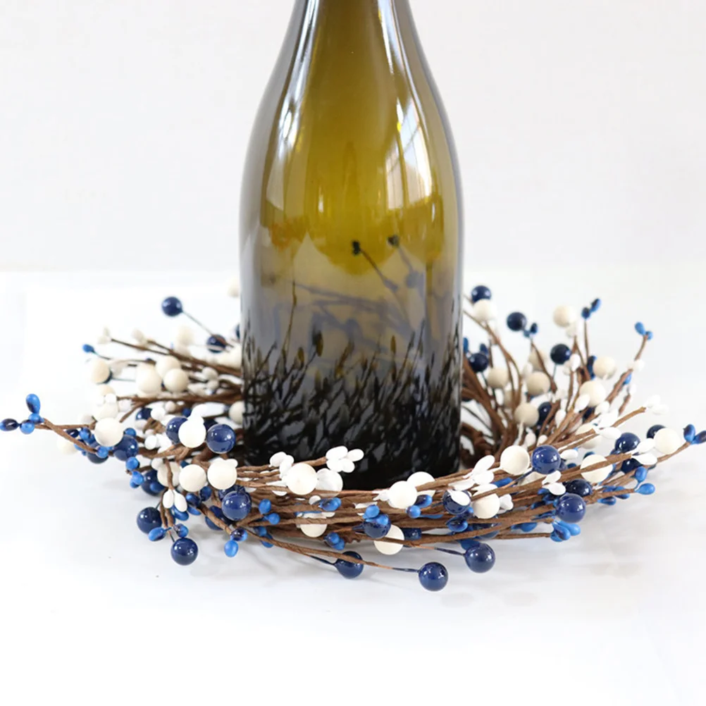 

Christmas Rings Garland Simulated Fruit Decoration Wreath for Pillars Dining Table Centerpiece Holiday Rings